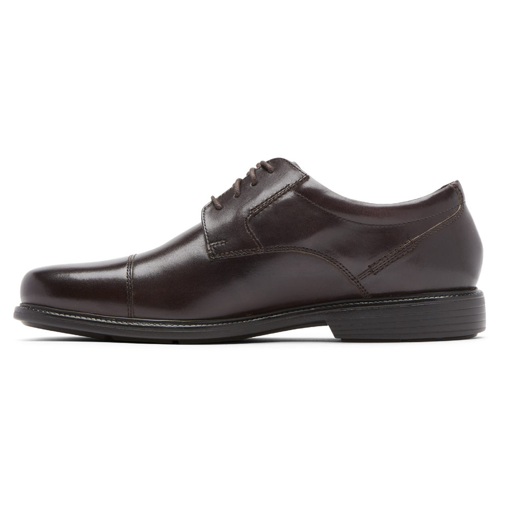 ロック ポート ビジネス シューズ メンズ 暗ブラウン - Charles Road Cap Toe - GBX947326